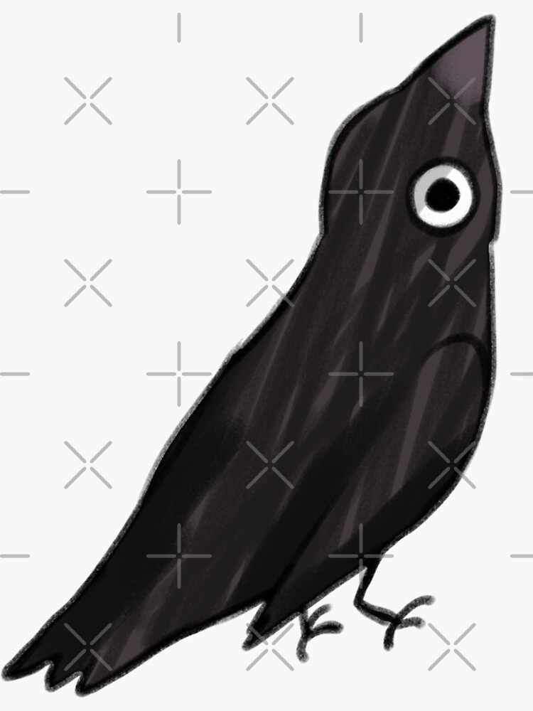 Crow design isolated on white background easy Vector Image