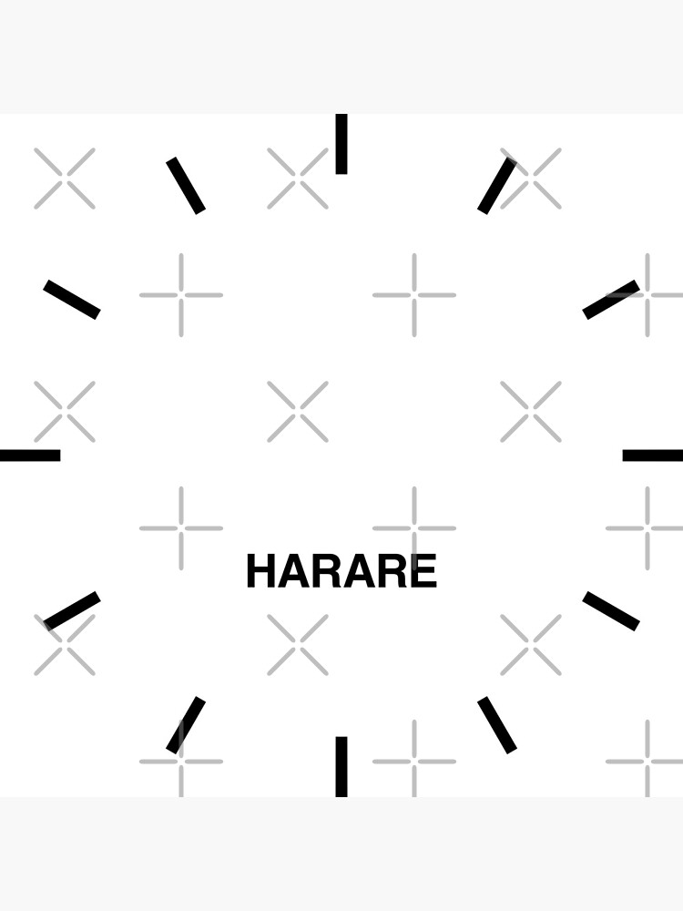 "Harare Time Zone Newsroom Wall Clock" Clock by bluehugo Redbubble