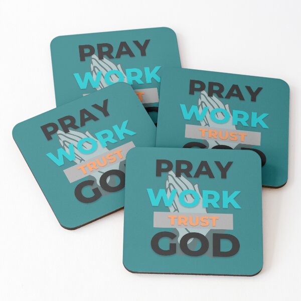 Item preview, Pray Work Trust God designed and sold by MugsAndDuds.
