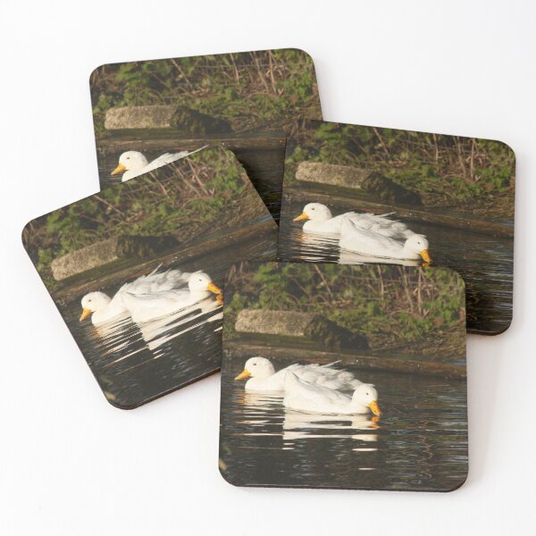 Item preview, white ducks on pond designed and sold by Francespoppy.