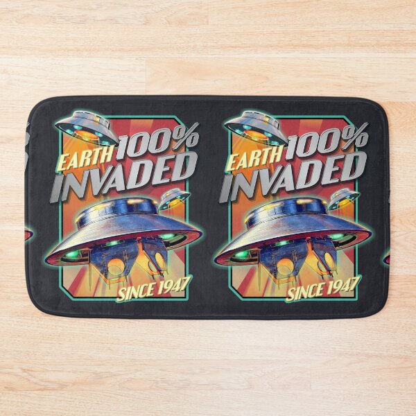Item preview, Earth 100% INVADED since 1947 -  Flying Saucer UFO - Vintage Art designed and sold by RetroTeeStudio.