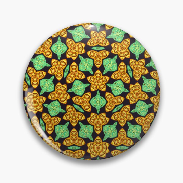 Item preview, Elegant Harlequin Green Yellow and Black Geometric Penrose Seamless Pattern designed and sold by protegra.