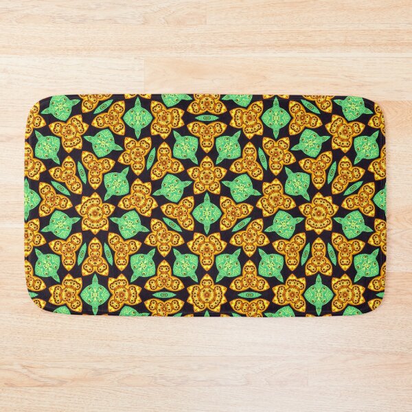 Item preview, Elegant Harlequin Green Yellow and Black Geometric Penrose Seamless Pattern designed and sold by protegra.