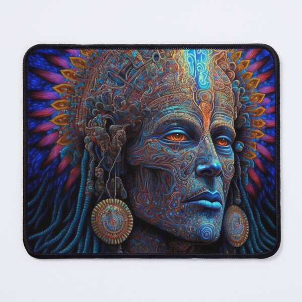 Item preview, Multidimensional Psychedelic Aztec Shaman designed and sold by The-AI-Samurai.