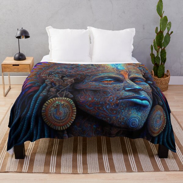 Item preview, Multidimensional Psychedelic Aztec Shaman designed and sold by The-AI-Samurai.
