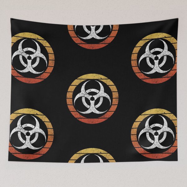 Item preview, Biohazard symbol over radioactive sunset designed and sold by Dreamakerstudio.