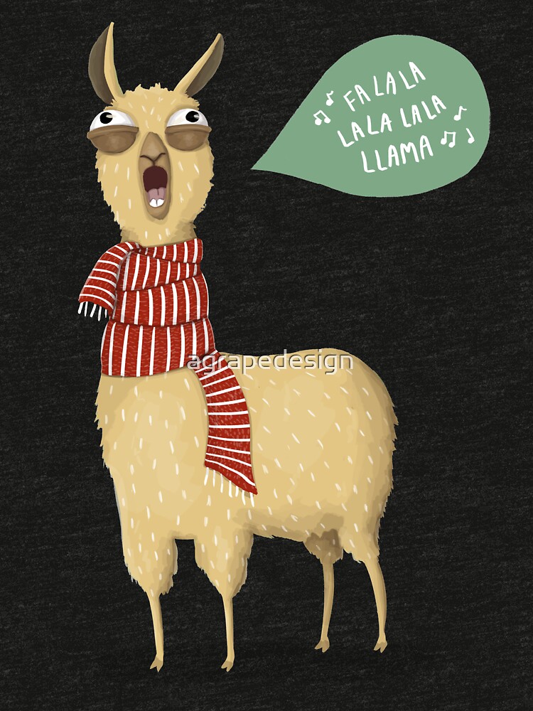 Christmas holiday Llama by agrapedesign