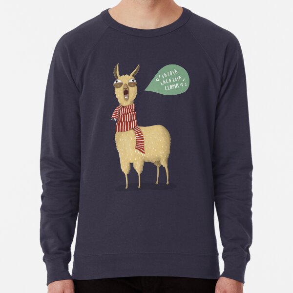 Christmas holiday Llama Lightweight Sweatshirt