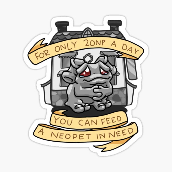 Item preview, you can feed a neopet in need sad grey designed and sold by Relatively.