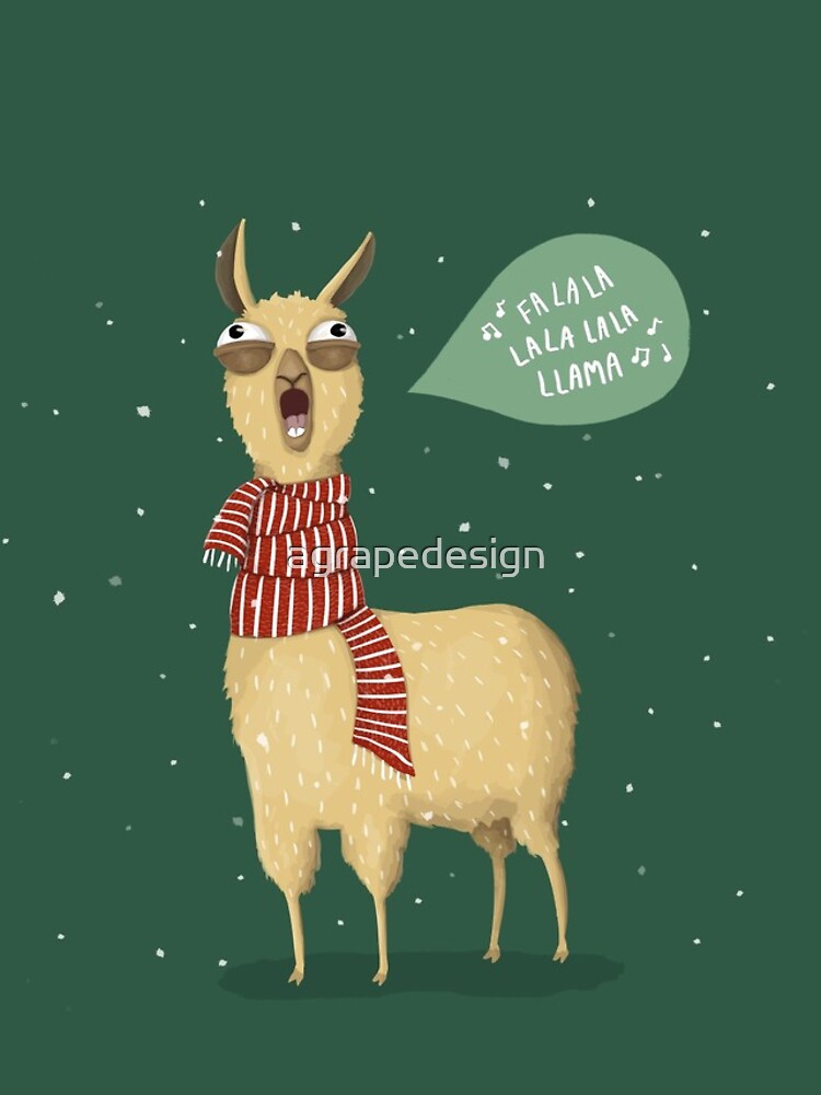 Christmas holiday Llama by agrapedesign