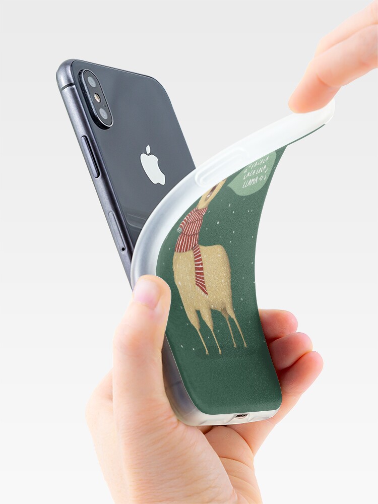 Alternate view of Christmas holiday Llama iPhone Case & Cover