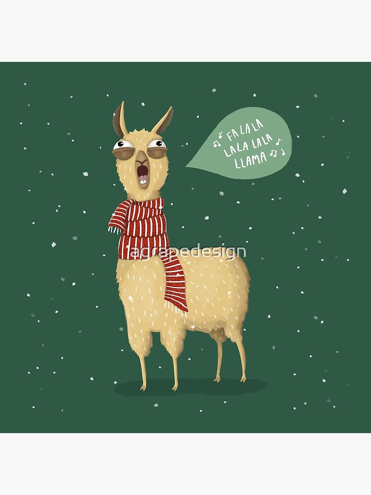 Christmas holiday Llama by agrapedesign