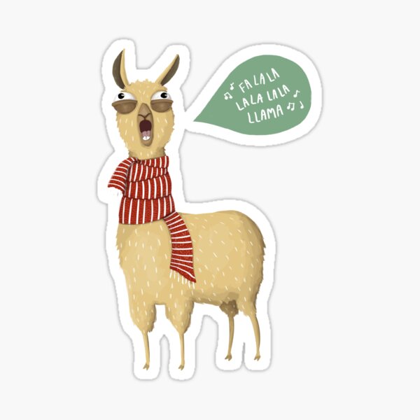 Vacaciones de navidad llama Pegatina