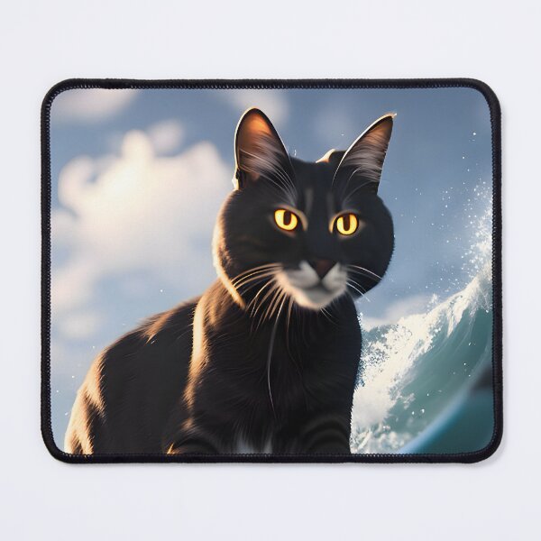Item preview, Cat Surfing - Modern Digital Art designed and sold by Ai-michiart.