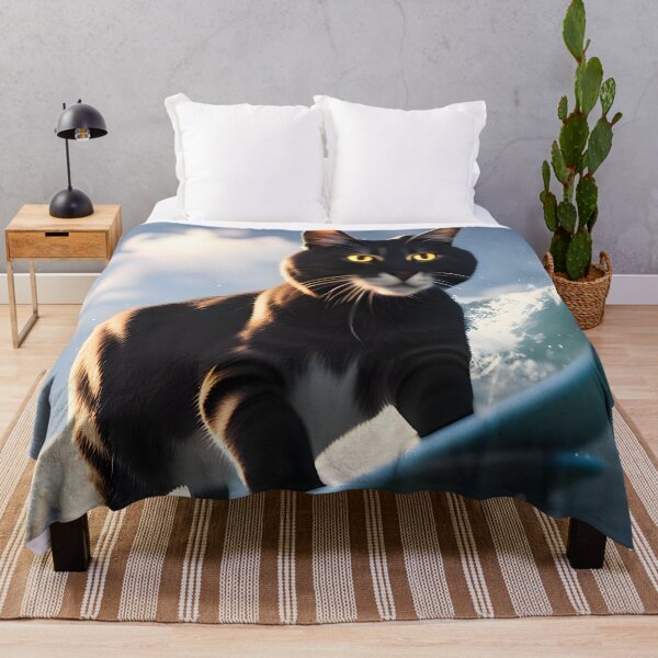 Item preview, Cat Surfing - Modern Digital Art designed and sold by Ai-michiart.