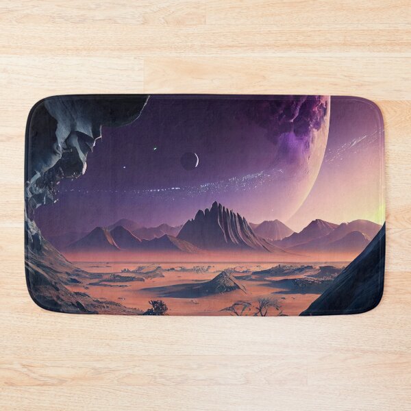Item preview, Vast Desert with Distant Stars and Planets Digital Painting designed and sold by CodeAndColors.