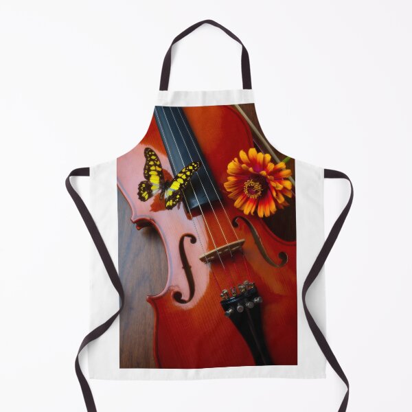 Item preview, Butterfly And Zinnia On Violin designed and sold by Garry Gay.