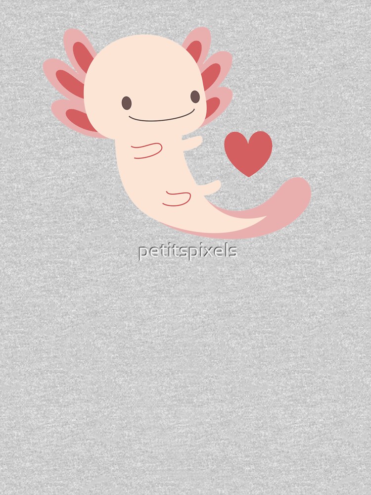 Axolotls hearts and bubble by petitspixels