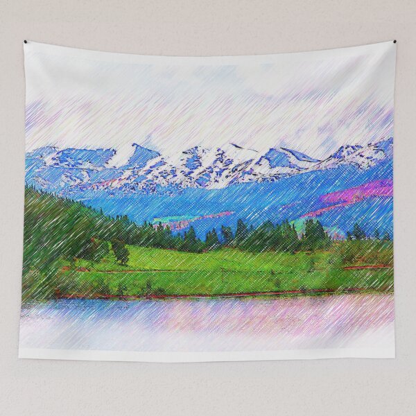 Item preview, The Mountain Range Behind Lake Dillon Sketched  designed and sold by KirtTisdale.
