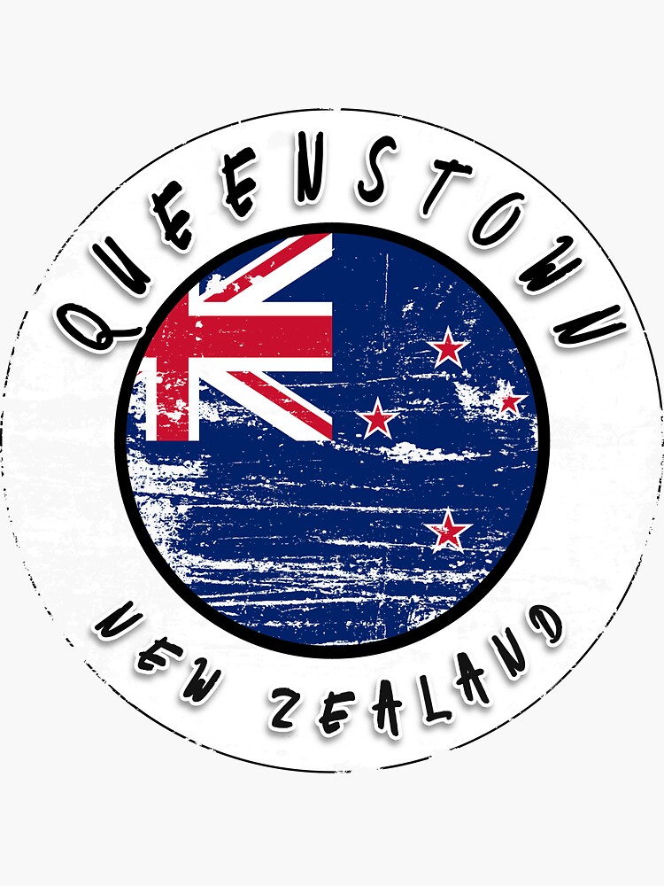 "Queenstown New Zealand Vintage" Sticker for Sale by TravelPenguin