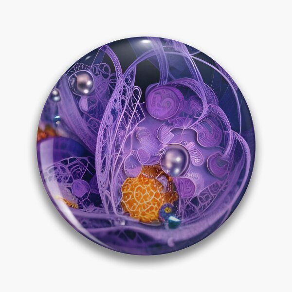 Item preview, Fleurs en dentelle violette("Purple Lace Flowers") :Part of the Abstract Blossoms Collection 2022. designed and sold by CherNikDesigns.