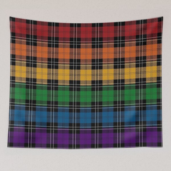Item preview, Seamless Reapeating Plaid LGBTQ Pride Rainbow Flag Pattern designed and sold by LiveLoudGraphic.