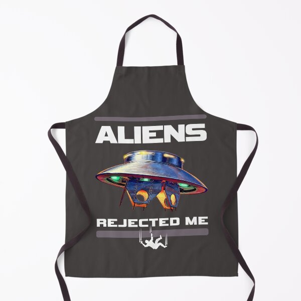 Item preview, Aliens Rejected Me - Alien Abduction Fail - (WHITE text) Flying Saucer UFO - Funny Vintage Art designed and sold by RetroTeeStudio.