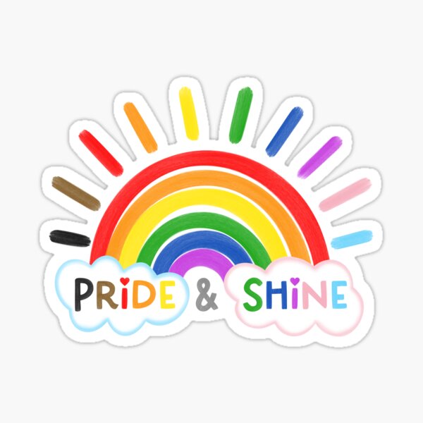 Item preview, Pride & Shine LGBTQ+ Rainbow Sunrise Happy designed and sold by JoyfulJen.