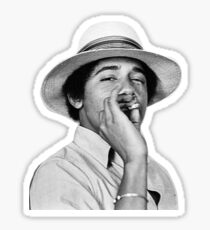 young barack obama Sticker