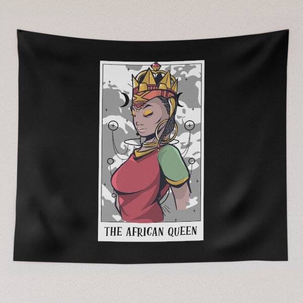 Item preview, Awesome The African Queen Tarot Card A Tarot Cartomancy Fan designed and sold by Nessshirts.