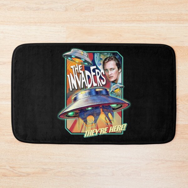 Item preview, THE INVADERS  (1967 logo) - They're Here -  David Vincent - Flying Saucer UFO - Vintage Art designed and sold by RetroTeeStudio.