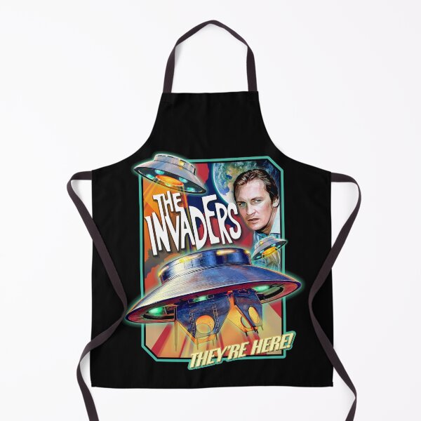 Item preview, THE INVADERS (1967 logo) - They're Here - David Vincent - Flying Saucer UFO - Vintage Art designed and sold by RetroTeeStudio.