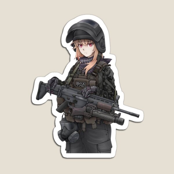 Artikel-Vorschau von Militärisches Anime-Mädchen, designt und verkauft von kittiescuties.