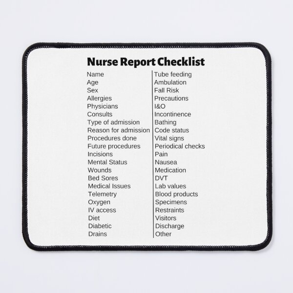 Item preview, Nurse Report Checklist Chart designed and sold by Caregiverology.