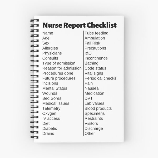 Item preview, Nurse Report Checklist Chart designed and sold by Caregiverology.