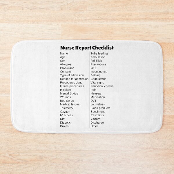 Item preview, Nurse Report Checklist Chart designed and sold by Caregiverology.