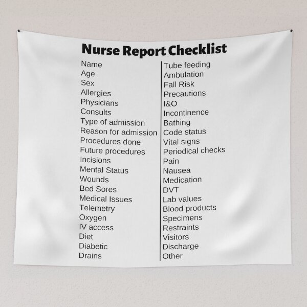 Item preview, Nurse Report Checklist Chart designed and sold by Caregiverology.