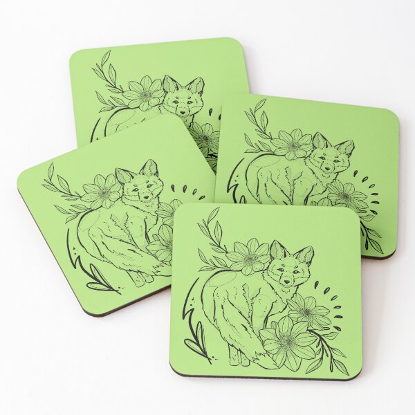 Item preview, Fox and flowers designed and sold by PaulinaEmilia96.
