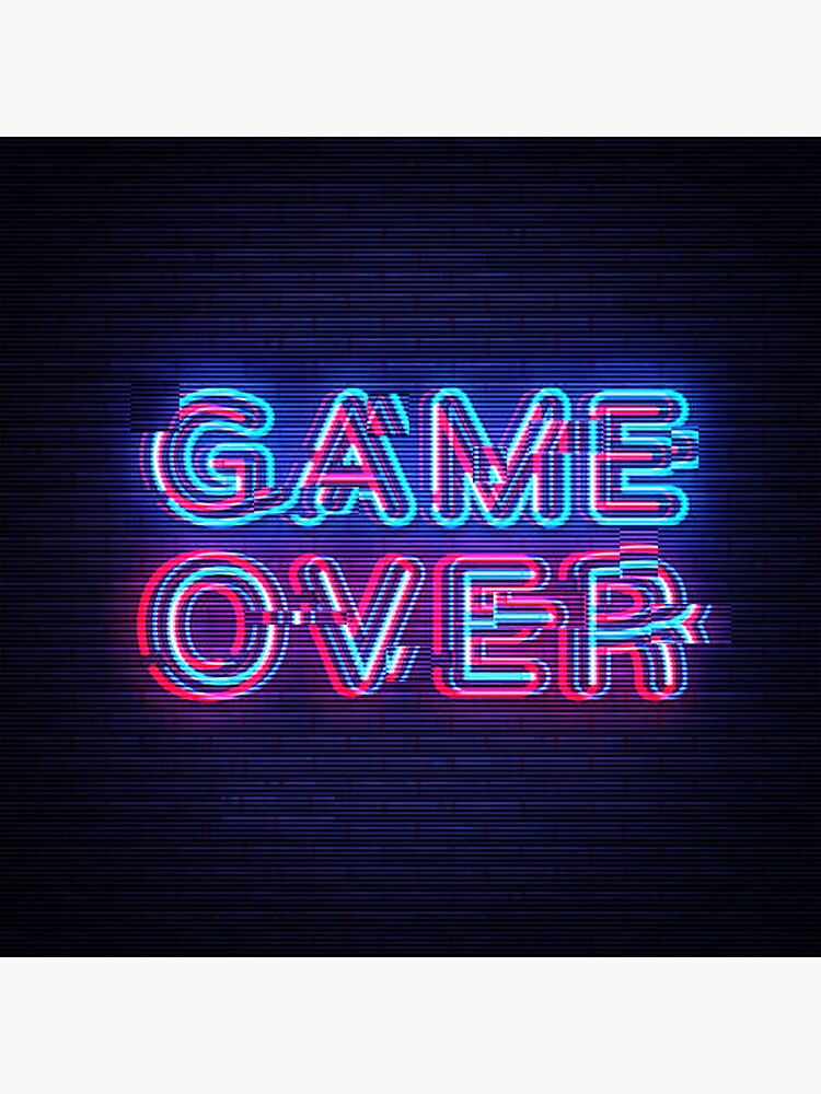 Game Over Edited Graphic Sticker - Game Over Edited Graphic