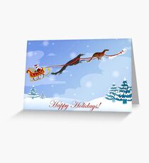 Dashing Hounds Holiday Card Greeting Card