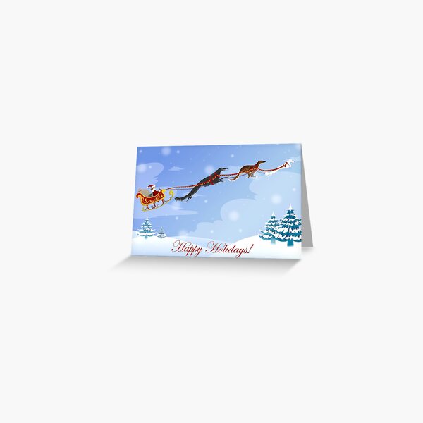 Dashing Hounds Holiday Card Greeting Card