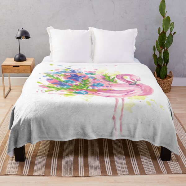 Item preview, Beautiful Flamingo with Flowers Splash Paint designed and sold by Shekevara.