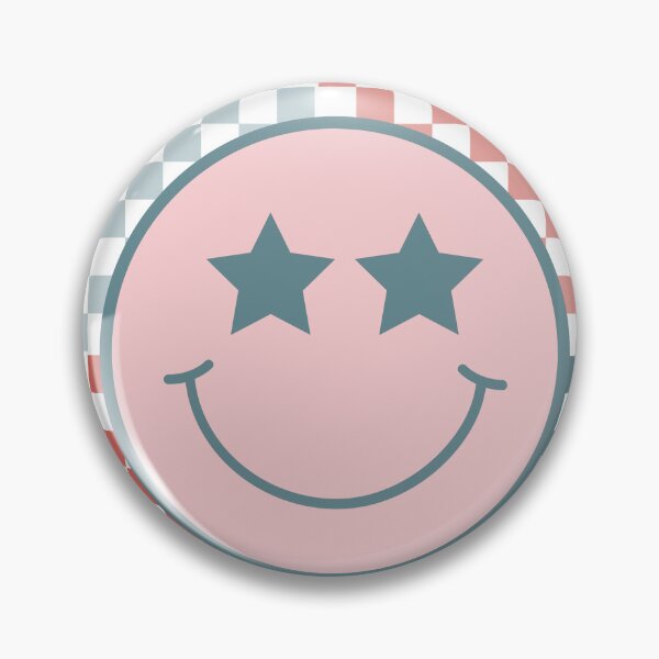 Item preview, Preppy Smiley Face on Pastel Pink and Blue Checker Board designed and sold by PreppyRiot.