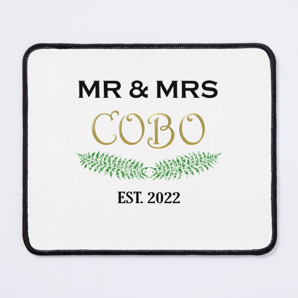Item preview, Mr and Mrs Cobo personalised Festive Black and gold typography designed and sold by Deegital18.