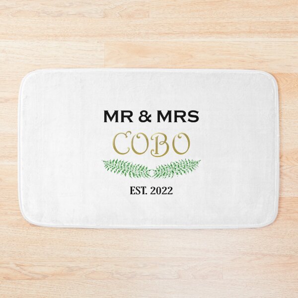 Item preview, Mr and Mrs Cobo personalised Festive Black and gold typography designed and sold by Deegital18.