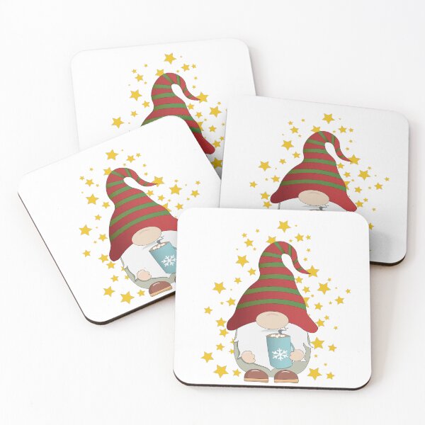 Item preview, Cute Christmas Gnome drinking Hot Chocolate designed and sold by atedesigns.