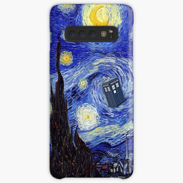 A Starry Night Van Gogh Mountain Inspiration With Tardis Samsung Galaxy Snap Case