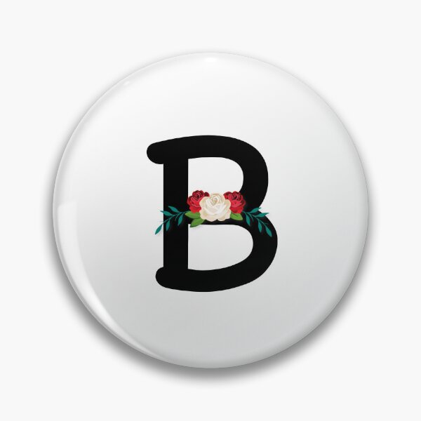 Item preview, Floral Black Monogram B designed and sold by ModernStyleBoho.