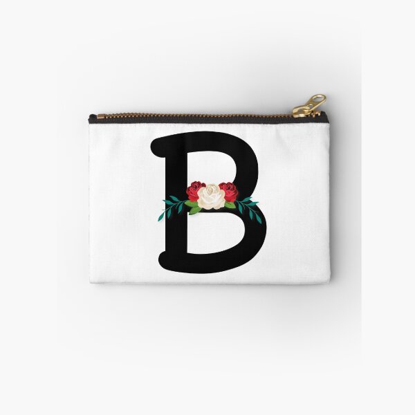 Item preview, Floral Black Monogram B designed and sold by ModernStyleBoho.