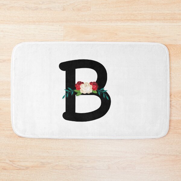 Item preview, Floral Black Monogram B designed and sold by ModernStyleBoho.